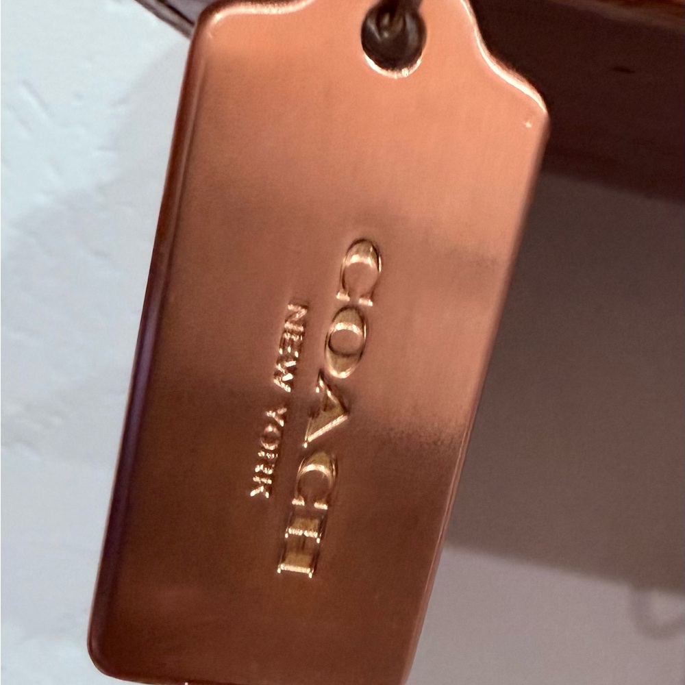 Coach Rose/Gold Copper-Toned Metal Tag